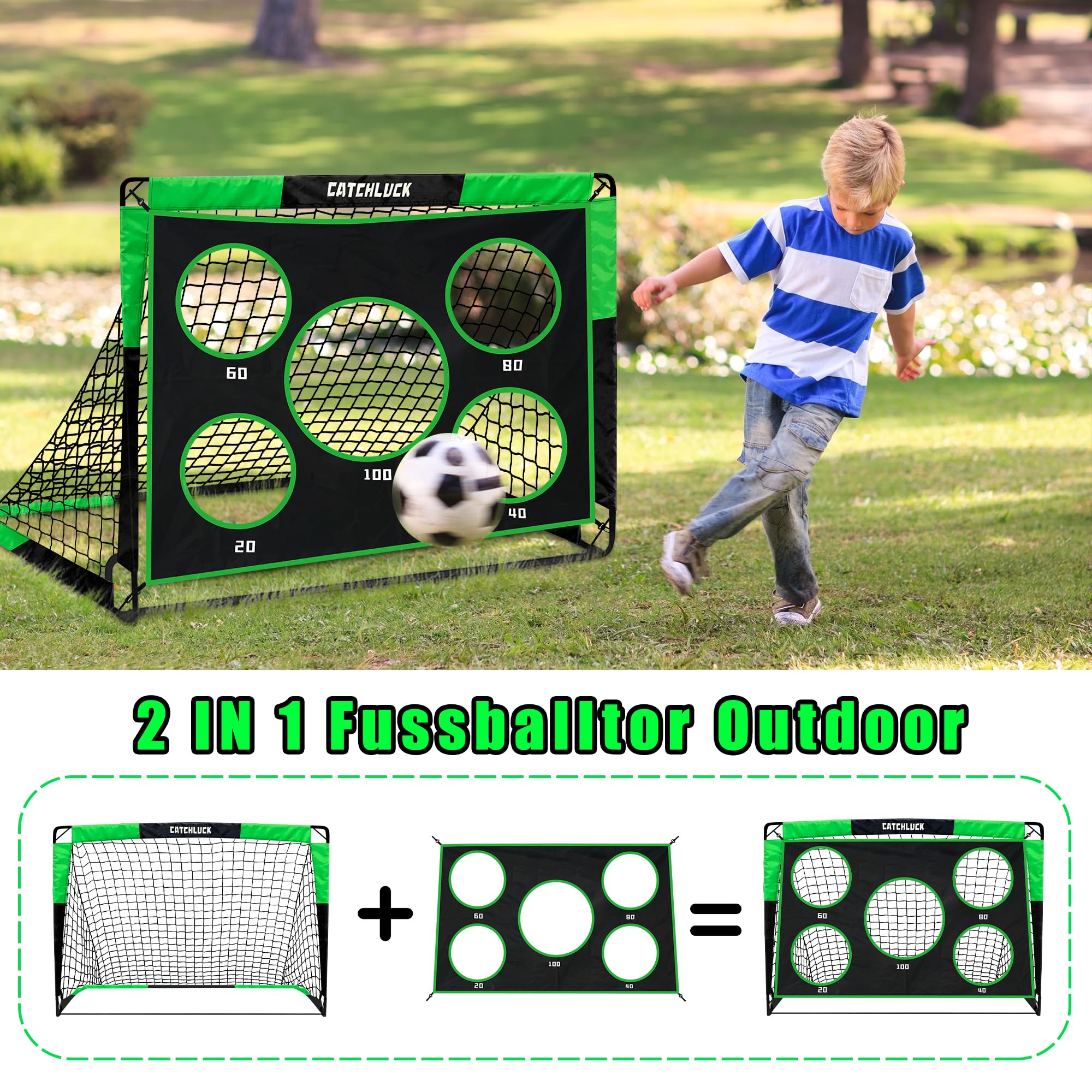 CATCHLUCK But De Football Pour Enfants - Pop Up - But De