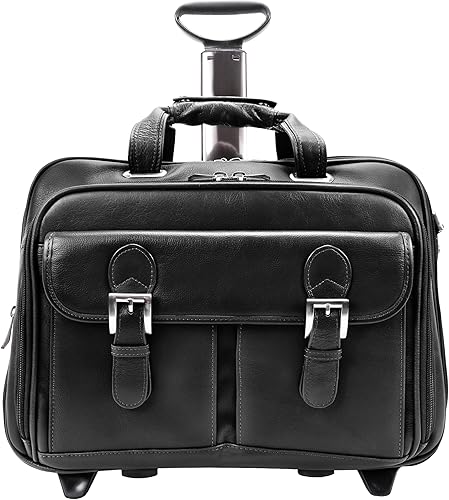 Miniatura 3 de Siamod, VERNAZZA, CERESOLA, Cuero de cachemira Napa, 15 pulgadas, compatible con puntos de control de piel, patentado, desmontable, con ruedas, para