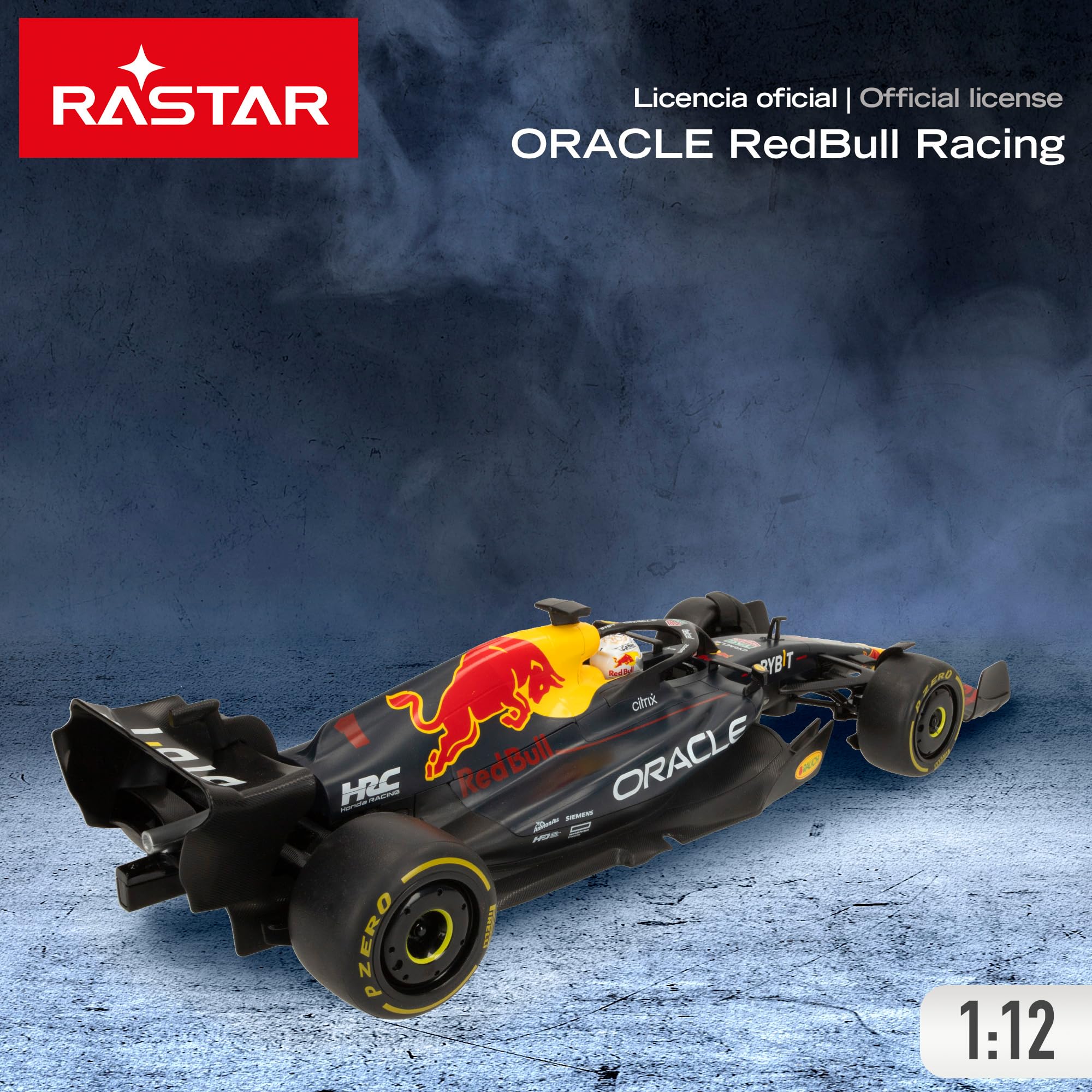 ColorBaby RASTAR Coche teledirigido Fórmula 1 2022 Oracle Red Bull Racing RB18, Licencia Oficial, Escala 1:12, Vehículo radiocontrol, Frecuencia 2.4 GHz, 6 direcciones, Juguetes teledirigidos (41286)