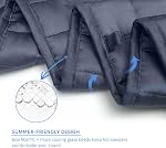 YnM Cooling Weighted Blanket for Adults, 20lbs Heavy Bed Throw for One Person of 190lbs, Perfect for Hot Sleepers or Warm Climates with Rayon/Glass Beads(60x80 Inches, Queen Bed, Blue Grey)
