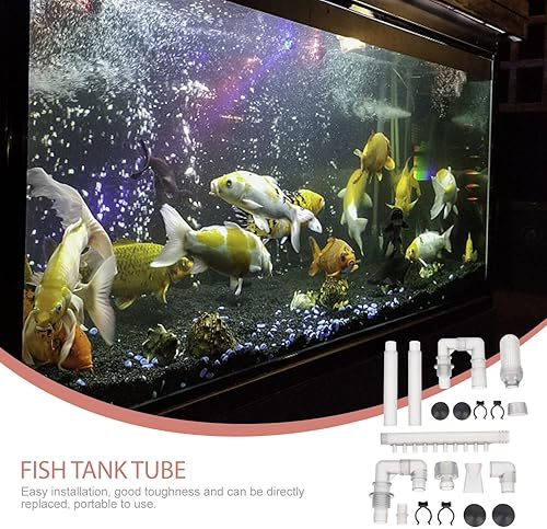 Miniatura 3 de FRCOLOR 1 juego de accesorios de fontanería suministro de acuario acuario tubo de agua para tanque de peces reemplazo tubo de entrada y salida tubo