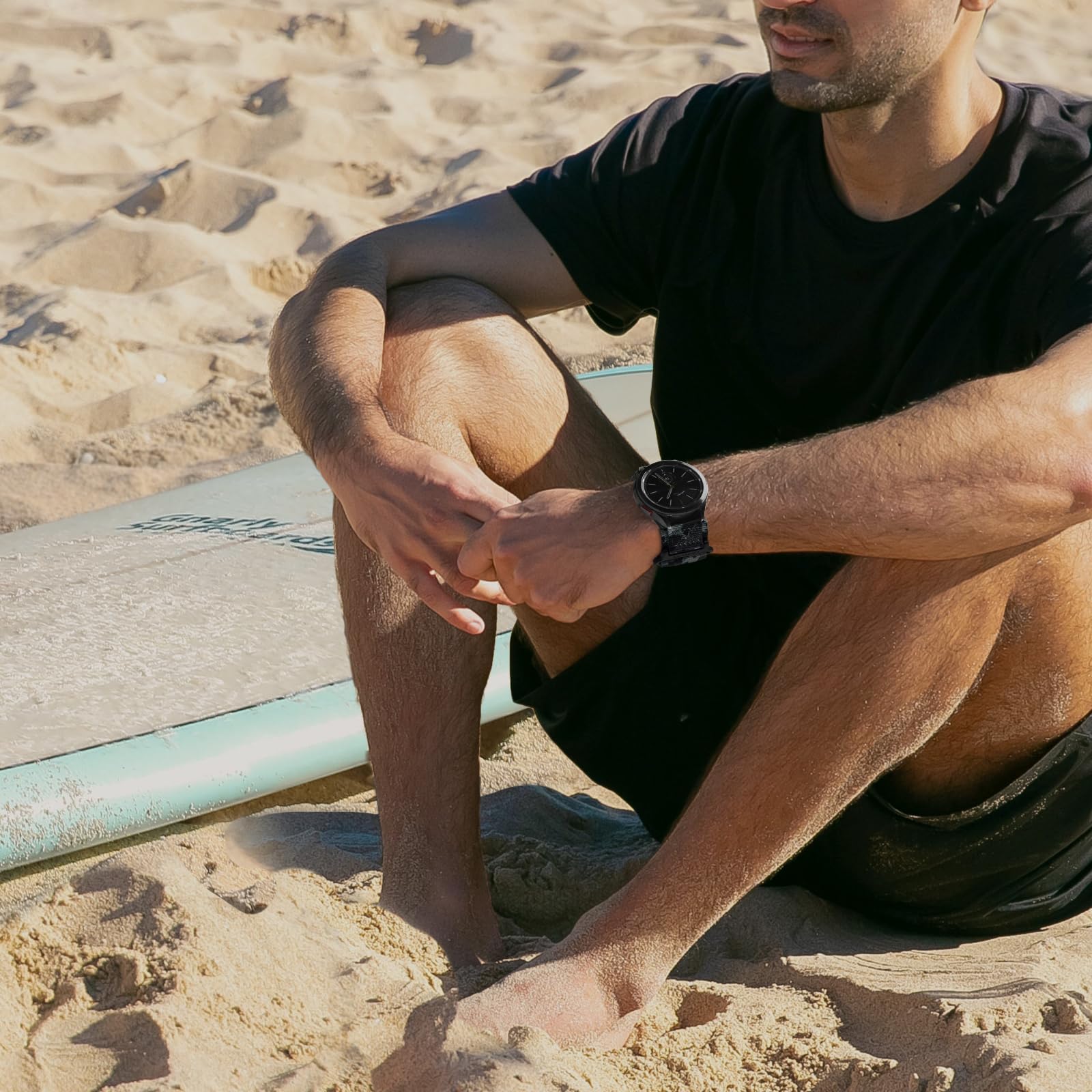 Nereides Compatible con Samsung Galaxy Watch 3 de 45 mm, correa deportiva de nailon resistente con diseño de bucle tejido, correa de repuesto resistente de 22 mm