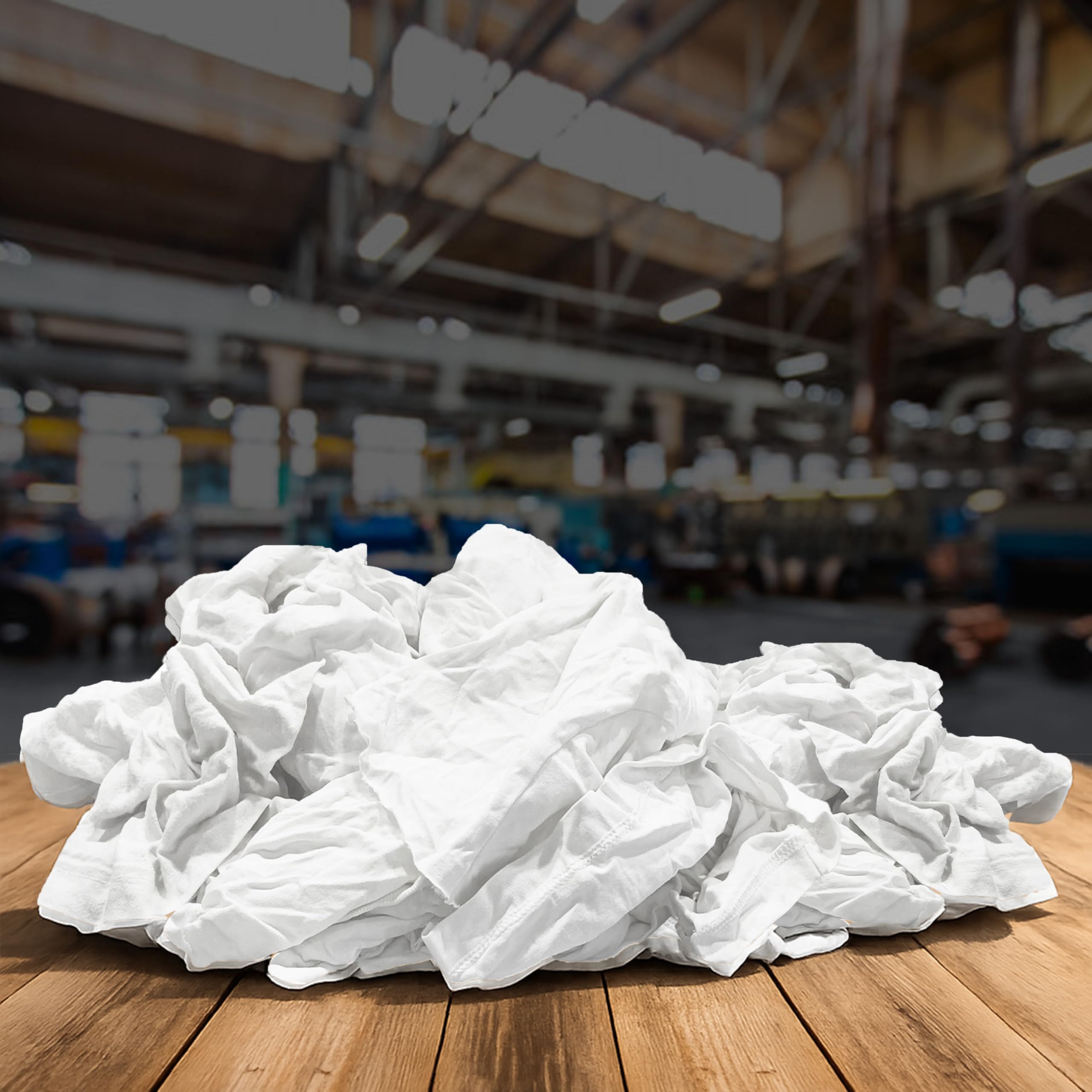 Trapos de punto blancos reciclados, solución de limpieza definitiva para el hogar, taller y uso industrial. Altamente absorbente, baja pelusa y perfecto para el mantenimiento (caja de 10