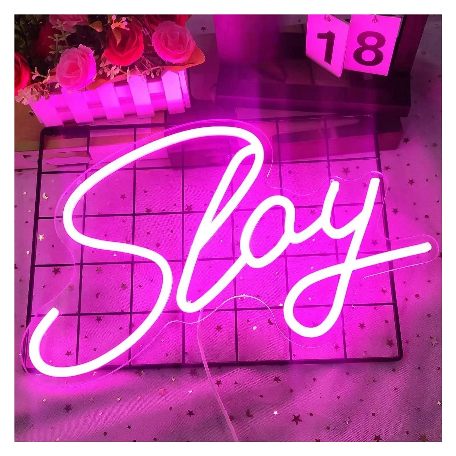 XENITE Luces Art Decoration Christmas Letrero De Neón Slay Luz LED Regulable Para Bar Fiesta Sala De Estar Club Hombre Cueva Tienda Decoración De Pared Del Salón Lámpara USB 40cmx24cm
