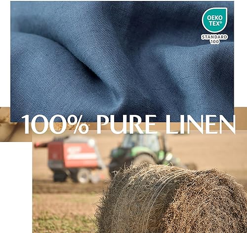 Miniatura 2 de Simple&Opulence - Juego de funda de edredón 100% lino, 3 piezas de lino belga transpirable, tamaño Queen 88x92 pulgadas (1 funda de edredón y 2