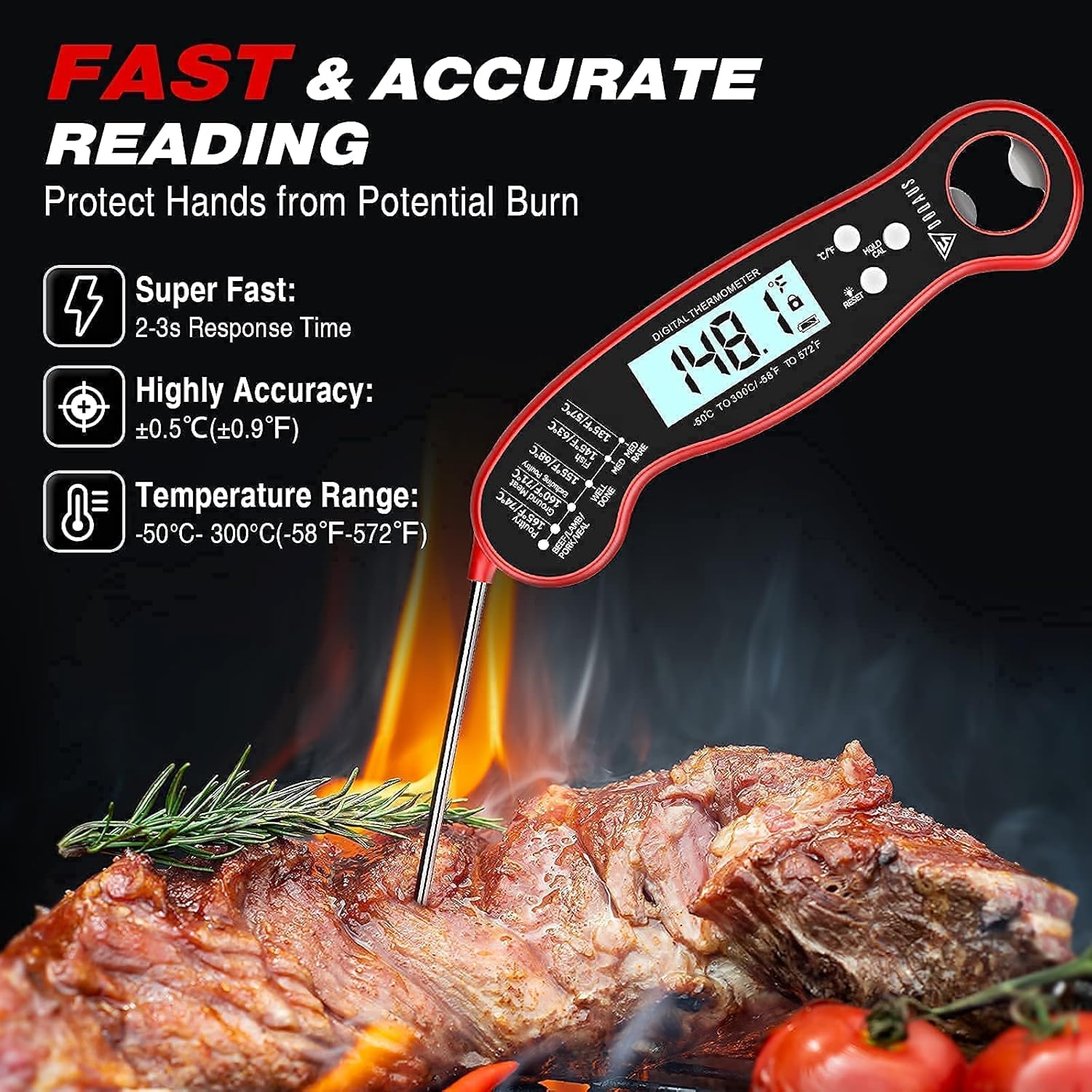 review DOQAUS Meat Thermometer 2 Pack