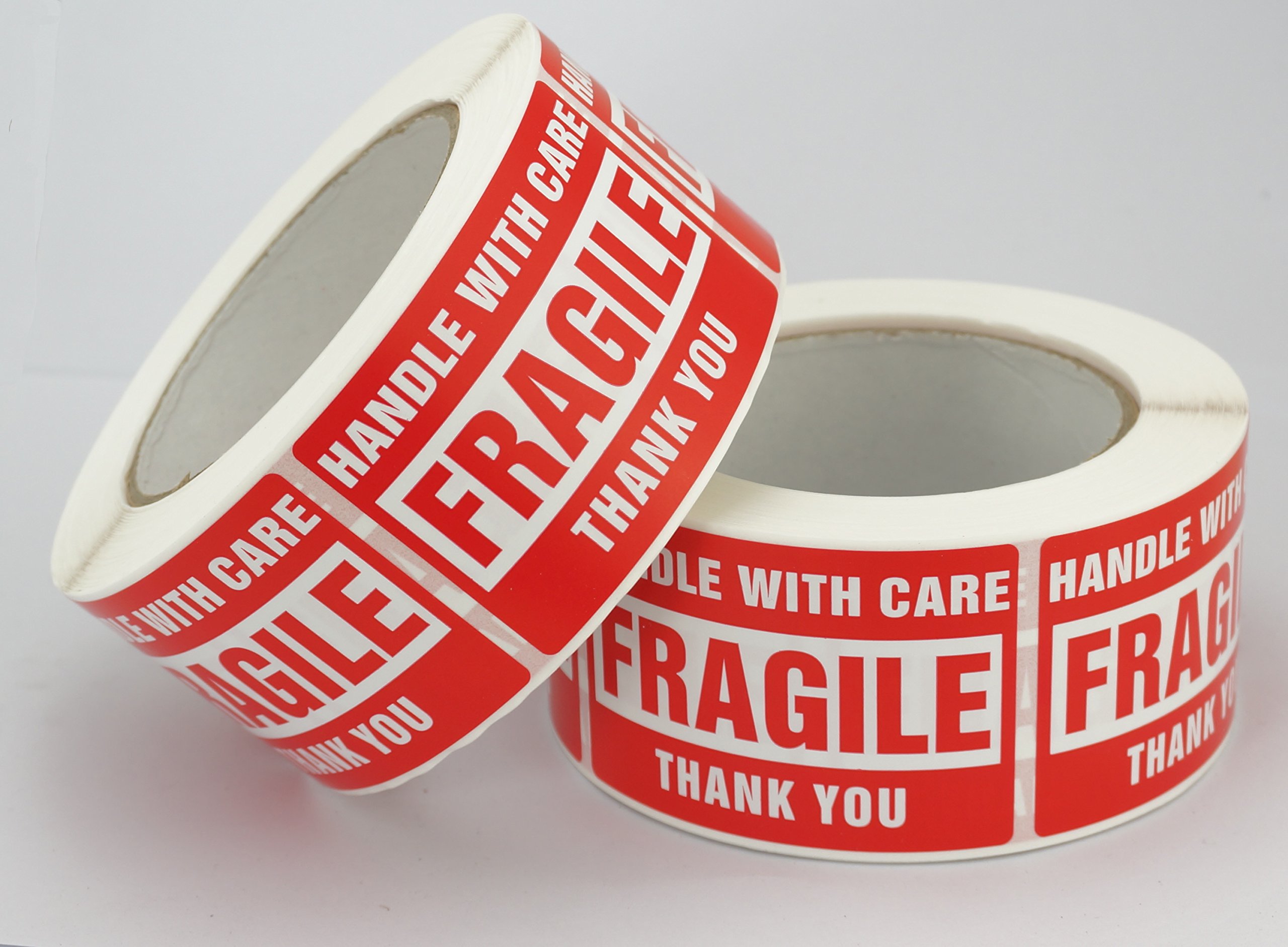 Adesivi Fragili Per Spedizioni - 10 Rotoli, 50x75 Mm, 5000 Etichette Rosse "Fragile" | Per Scatole E Pallet