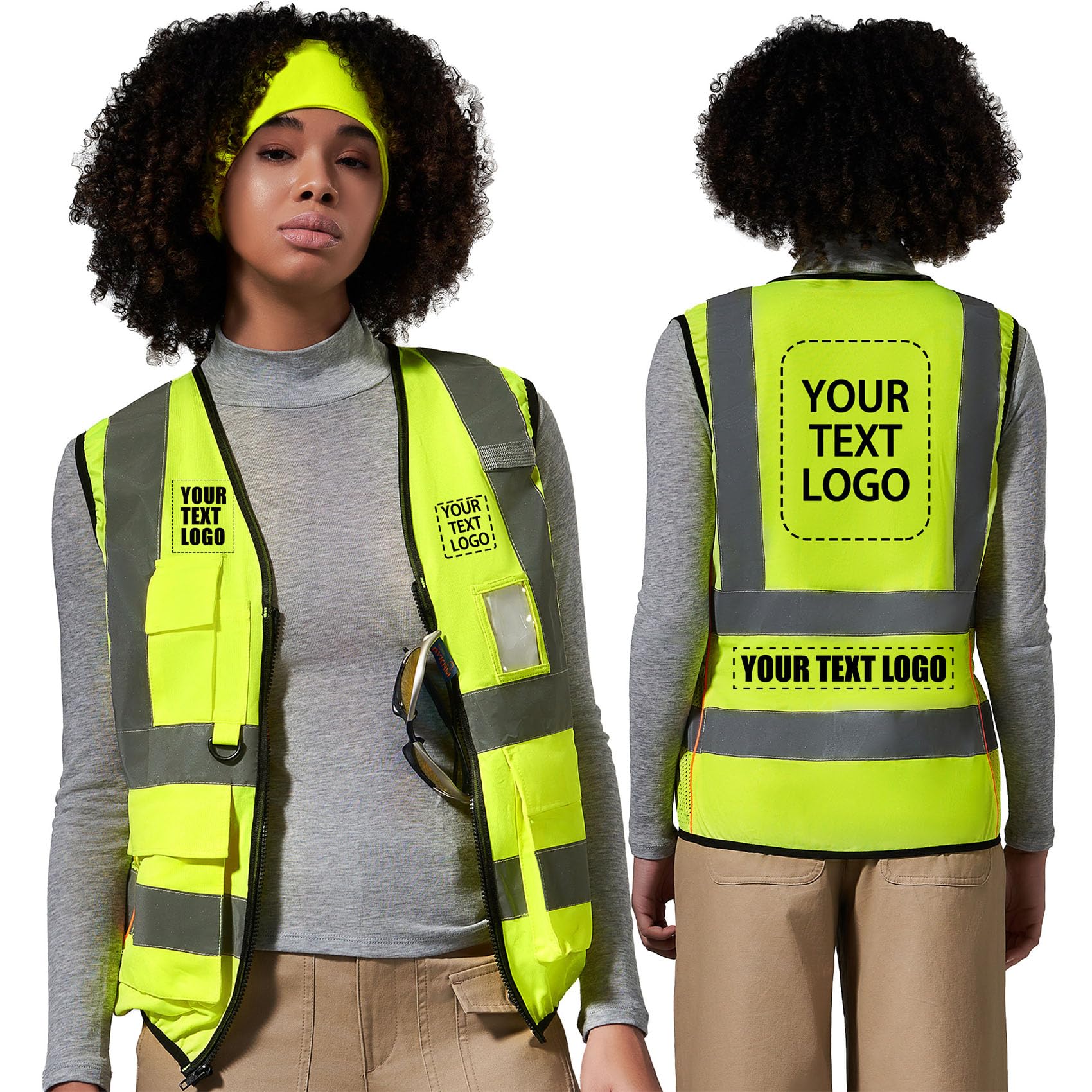 A-SAFETY High Visibility Reflective Safety Vest Customize Logo (XS-8XL)