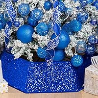 Vista 17 de XmasExp - Collar para árbol de Navidad, 33.5 pulgadas, falda para árbol de Navidad, decoración del hogar, anillo para árbol de Navidad, cubierta