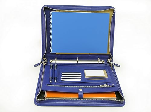 Miniatura 6 de Noda Carpeta portafolio con cremallera, organizador de documentos de currículum de entrevista. Soportes internos para iPadtableta (hasta 10.1