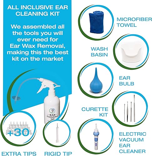 Miniatura 3 de Tilcare - Herramienta de eliminación de cera de oído, sistema de lavado de riego de oídos para adultos y niños, kit perfecto de limpieza de oídos