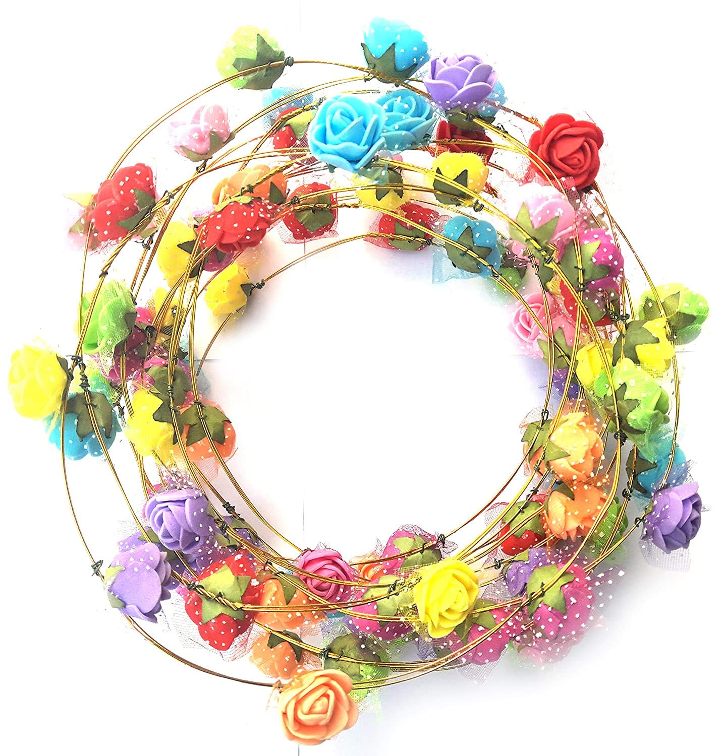 SHD Girls Multicolor Flower Gracious Tiara/Crown Head Wrap Pack of 12 (B08DLJTJVM) Amazon Price History, Amazon Price Tracker