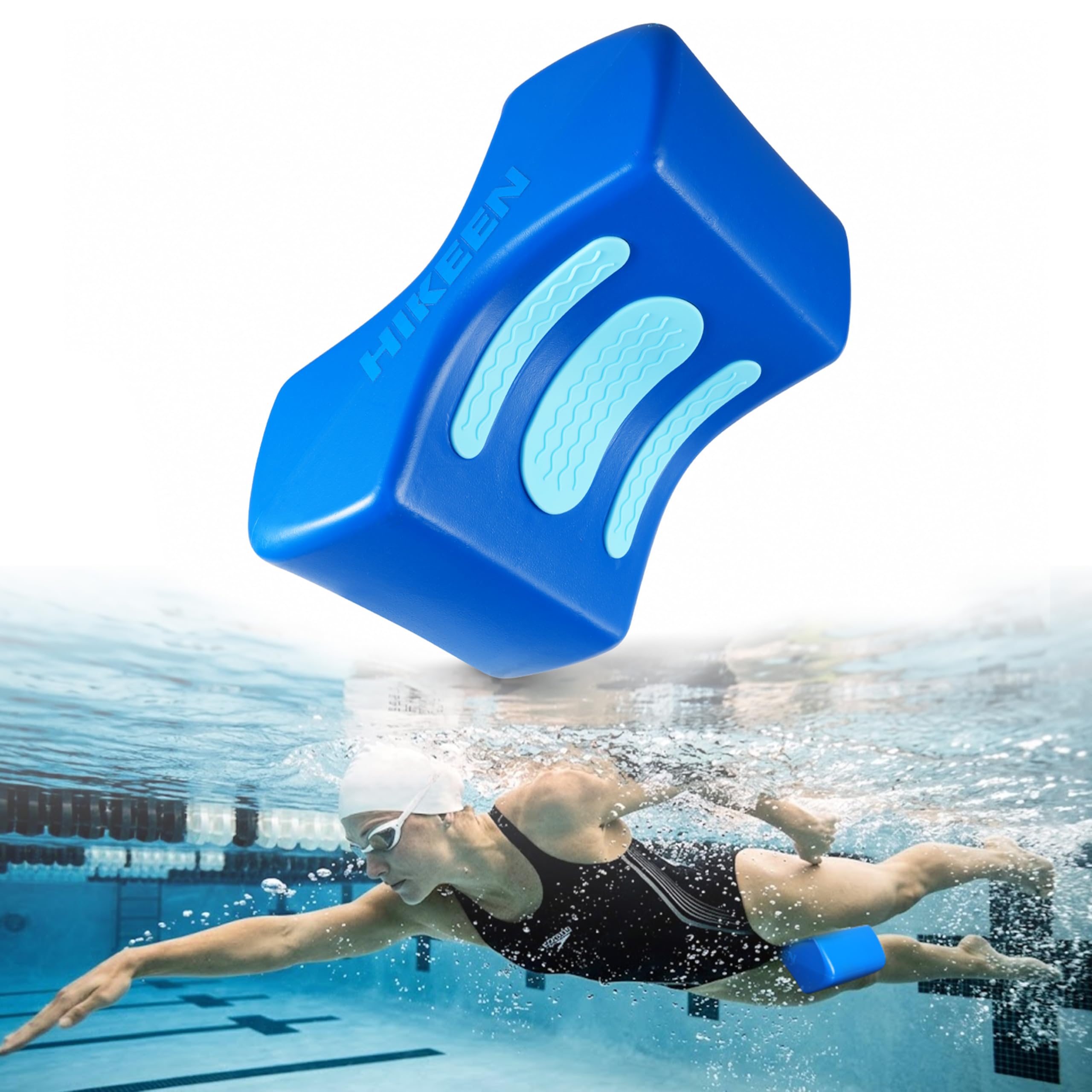 Hikeen Strapazierfähige Schwimmboje, schnelltrocknend und mit hohem Auftrieb, rutschfeste Pool-Trainingshilfe, Bein- und Hüftunterstützung für Erwachsene, Kinder und Anfänger
