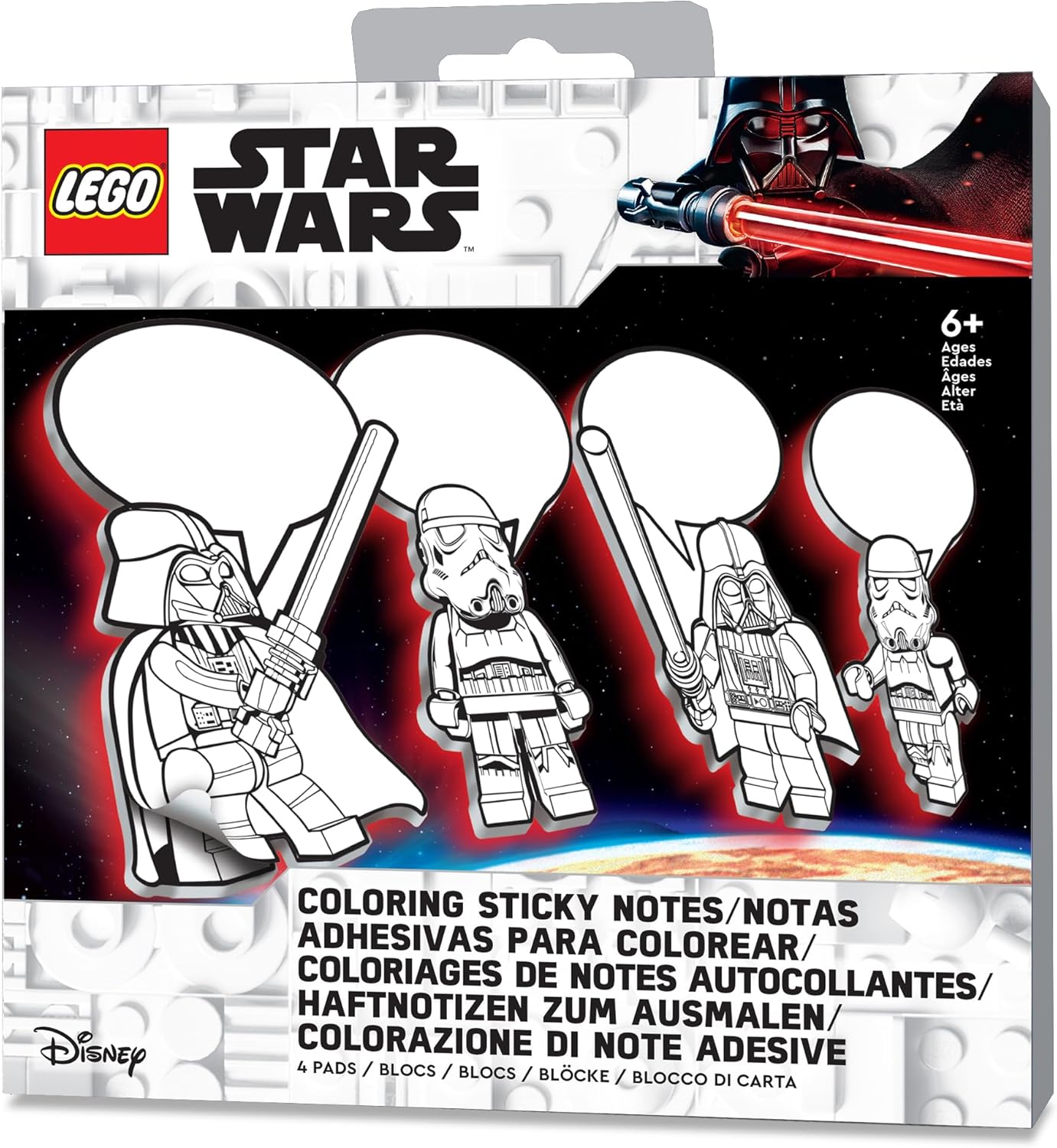Lego Star Wars Coloring Sticky Notes - Darth Vader (53481) - Image 6