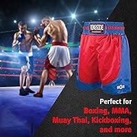 Vista 28 de Ringside Bañador de boxeo profesional para jóvenes Rojo/Negro