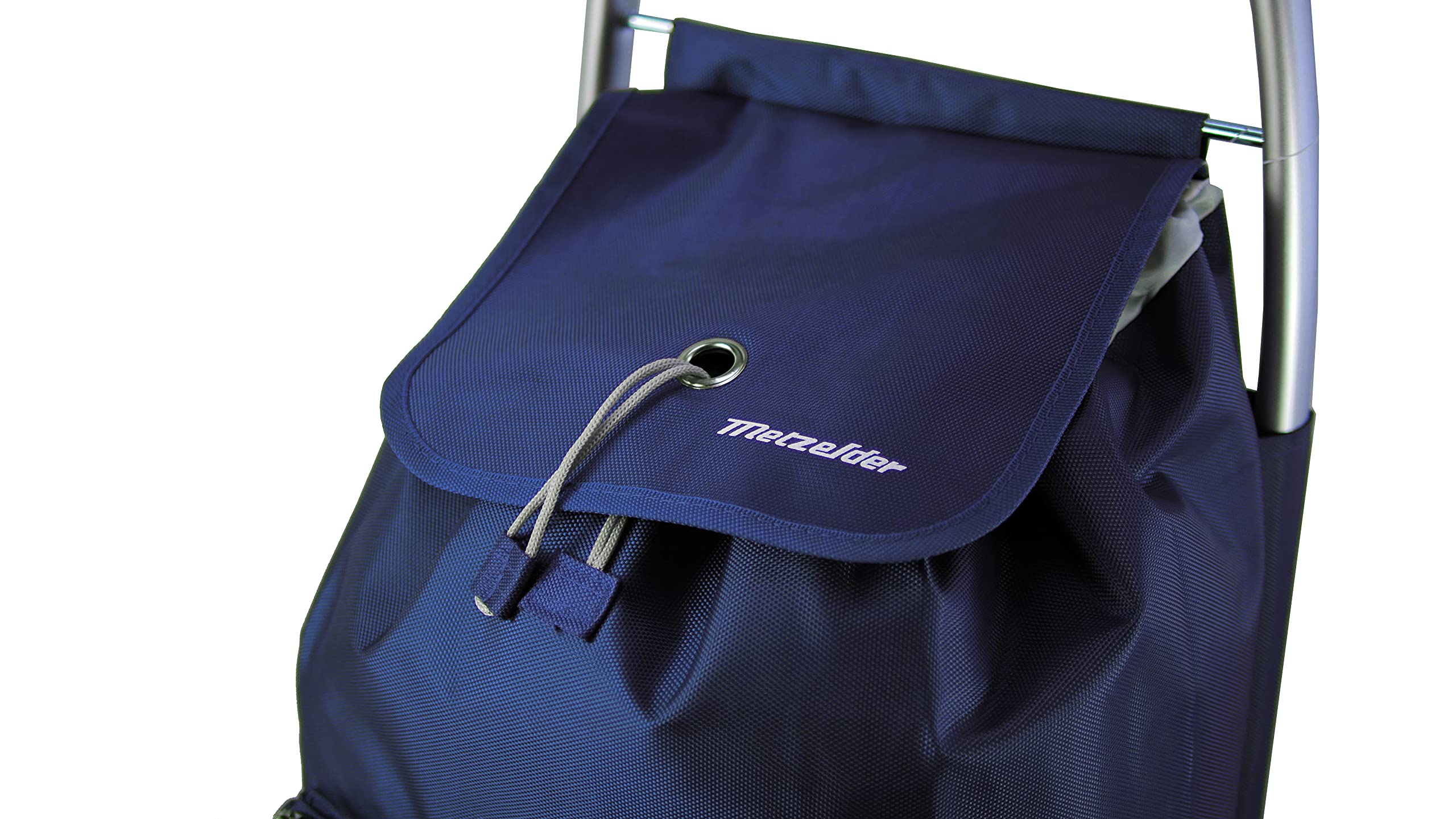 Chariot de Course Cabat marché Poussette marché Pliable et Diable Caddie Panier Montant METZELDER Ever K Chassis Aluminium Garantie 1 an (Bleu/Marine/Blue, 102x46x38cm / 2kg / 54L)