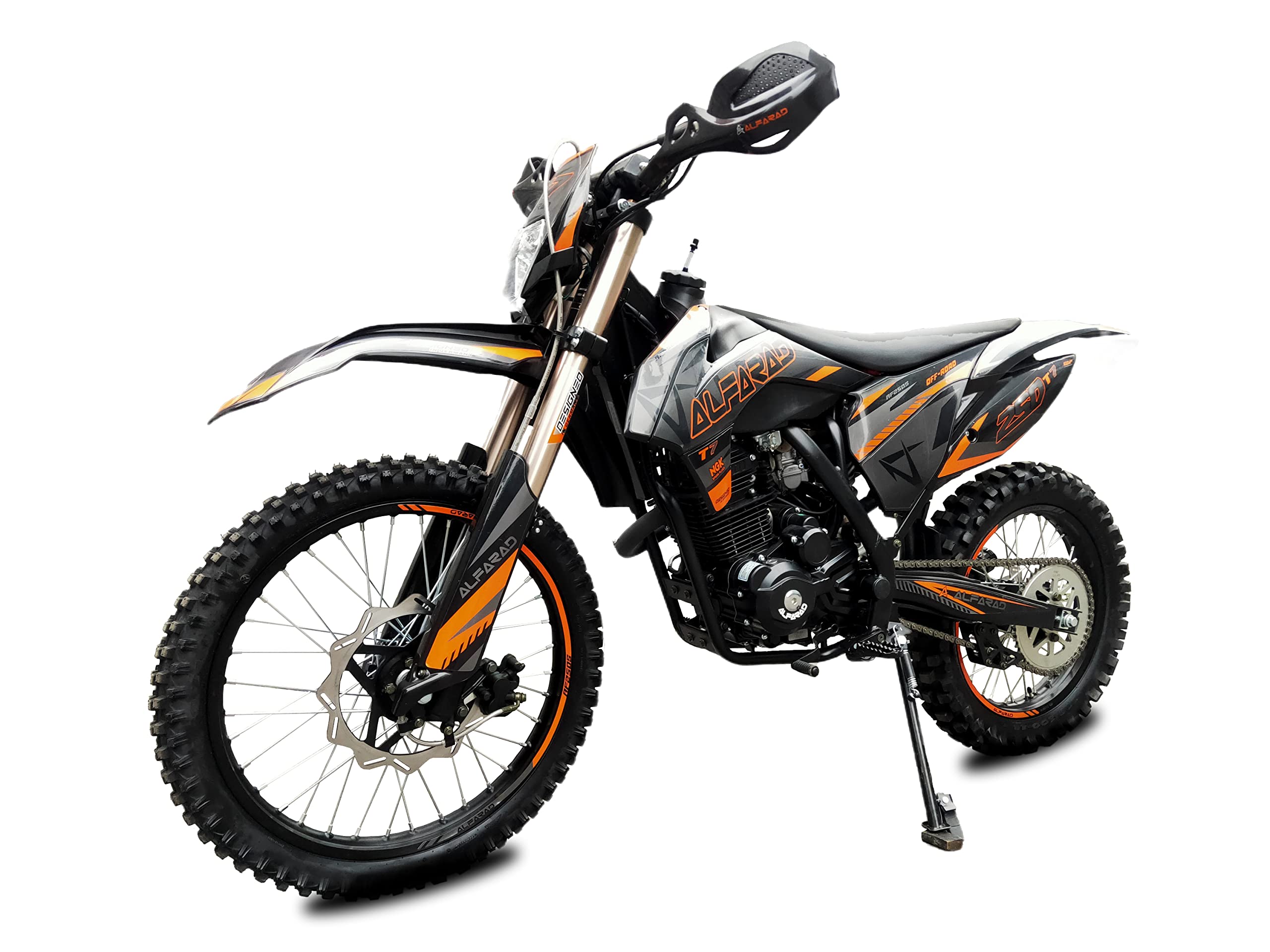 250ccm Alfarad T7 Dirtbike Vollsross Enduro Pitbike Crossbike Cross 21/18 Orange