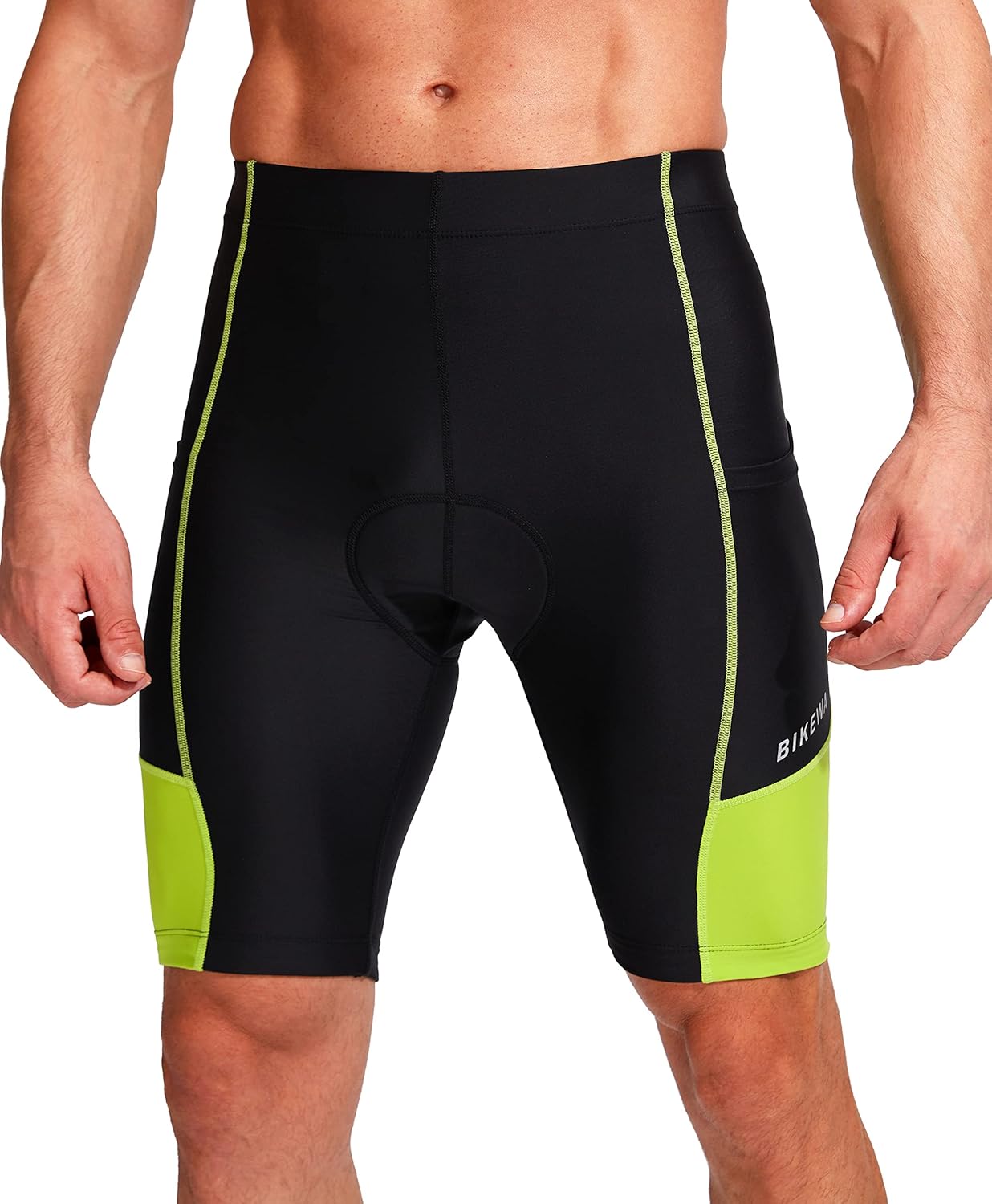 Bikewa Men's Bike Shorts 3D Padded Cycling Road Biking Mountain Riding Biker Bicycle UPF 50+ Cycle Shorts Zipper Pockets - Image 3