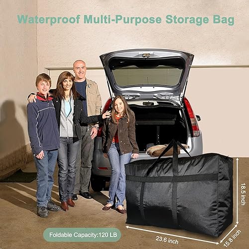 Miniatura 7 de Pigenius Funda de automóvil Oxford 420D resistente para Dodge Ram 1500 Crew Cab 2019-2023 Quad Cab 5.7 pies, caja de cama corta, impermeable, para