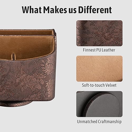 Miniatura 3 de Lorteme Soporte para control remoto, organizador de escritorio giratorio, mesita de noche para control remoto de TV, tabletas, teléfonos, lentes,