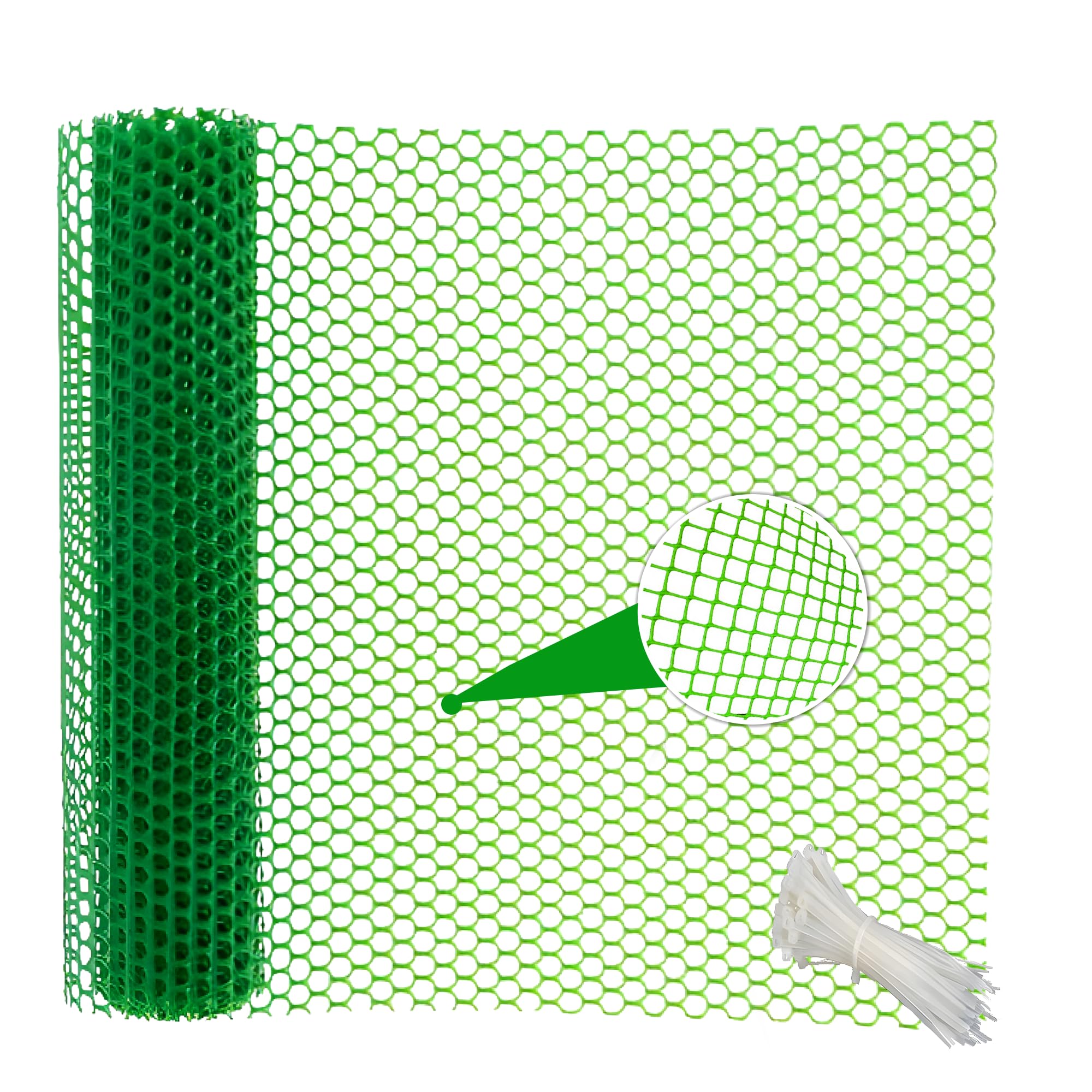 BUILDINGSHOP Garden Fence Outdoor - (3.3 X 5 Feet) Green UV Stabilised Plastic Net, PVC Nylon Mesh, 800 GSM Heavy Duty, Virgin HDPE Material, Anti-Bird & Plant Protection, Foldable & Durable-picture-29