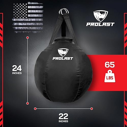 Miniatura 46 de PROLAST Wrecking Ball Heavy Punching Bag for Adults, Hook and Uppercut, Body Snatcher, Boxing, MMA, Muay Thai, 65 lbs