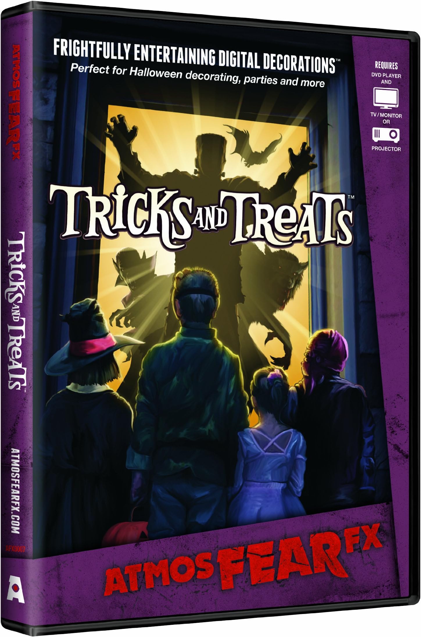 AtmosFX Tricks and Treats Digital Decorations DVD for Halloween Holiday Projection Decorating