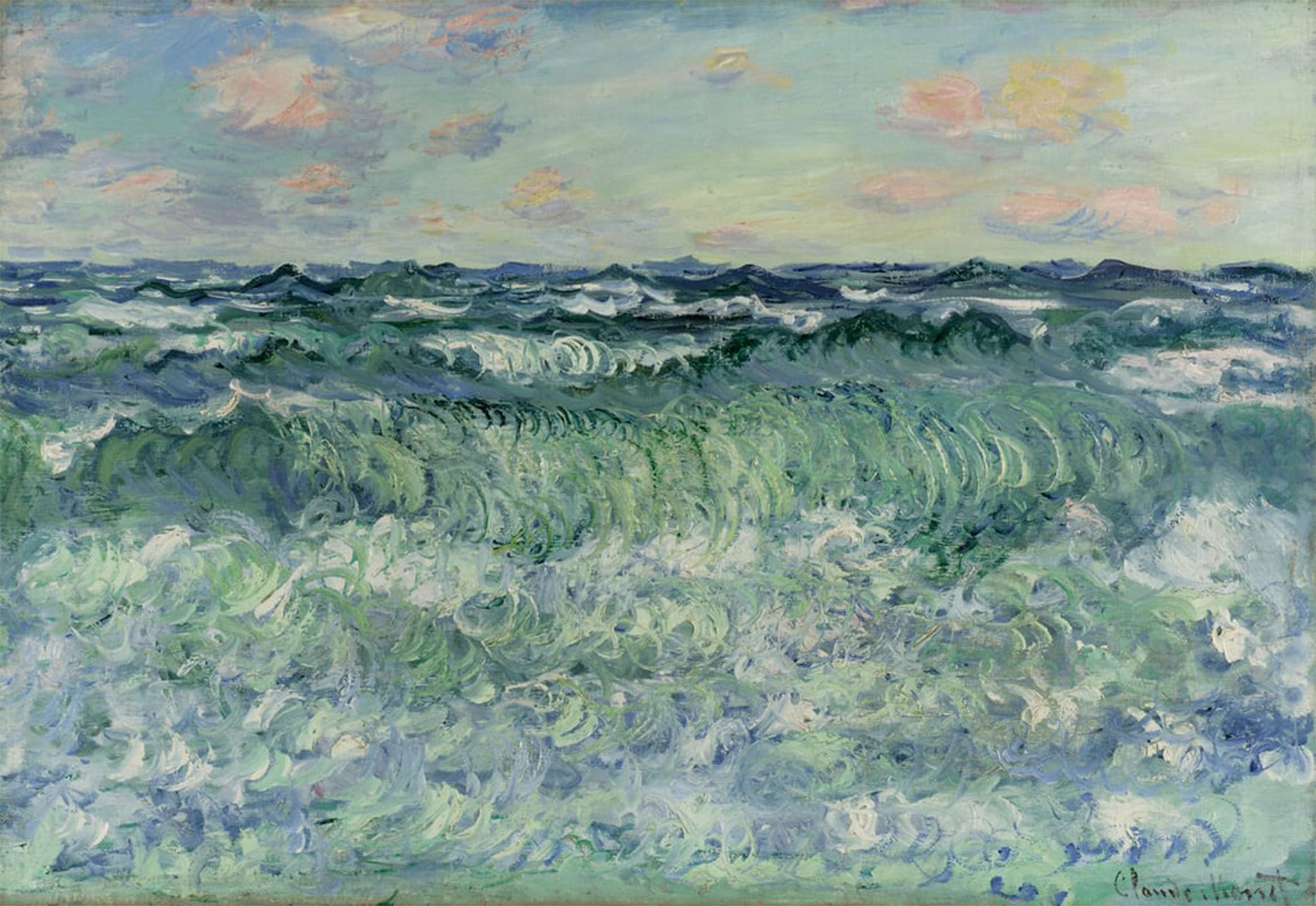 ARTXLXXBN Famous Prints Artwork Pictures Poster Painting Art Marine by Claude Monet Artwork Landscape Pictures for Home Decor 60x90cm