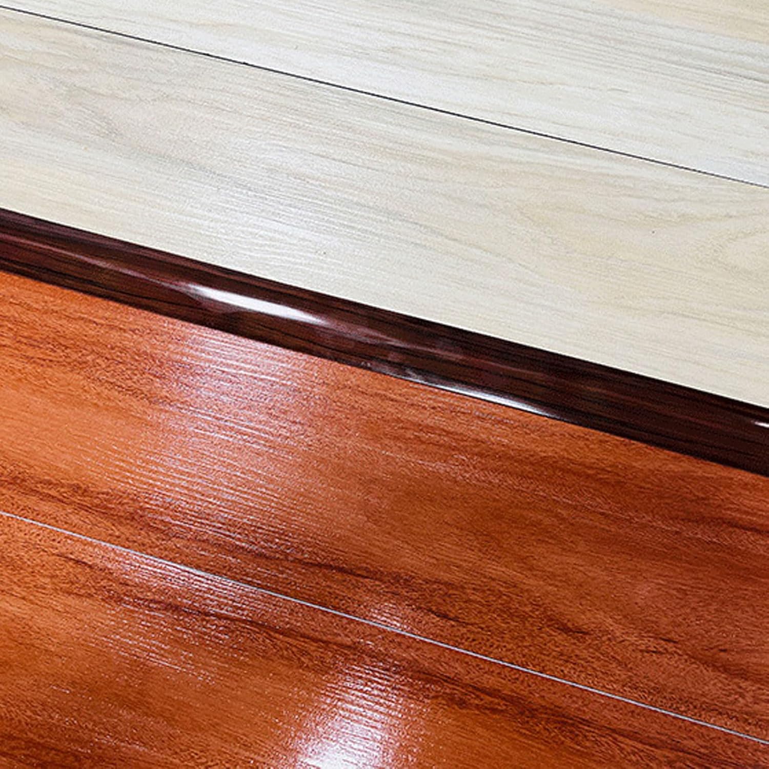 3.3ft Self Adhesive Threshold Strip For Doorway, Flat Laminate Floor Cover Strip，Self Adhesive Floor，Floor Transition Strip Self Adhesive Laminate Floor Strip T(Size:5cm 1.97in,Color:Light gray)