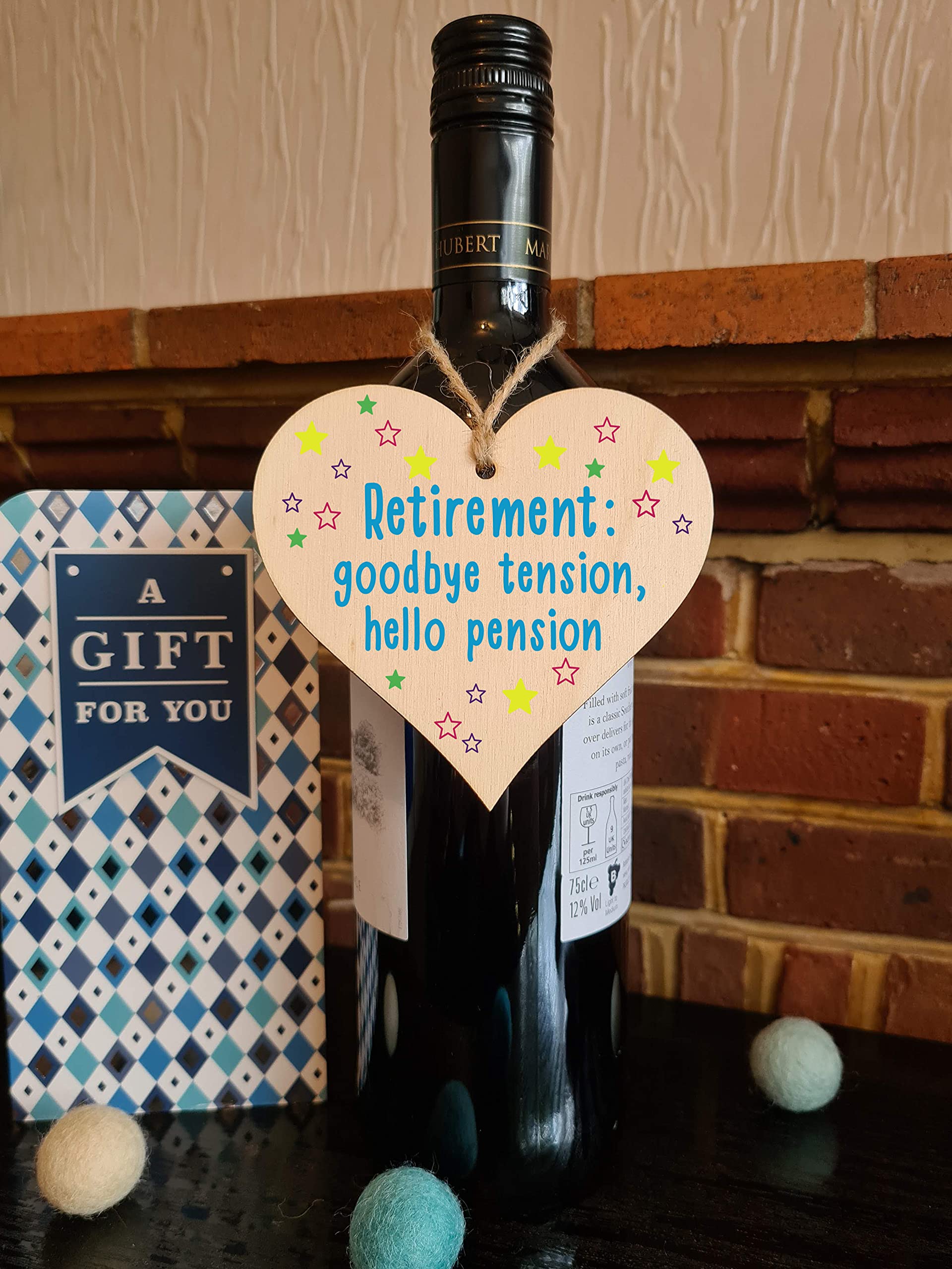 Targa Motivazionale A Forma Di Cuore In Legno MDF - Never Underestimate The Difference You Made - Con Spago, Regalo Per Pensionamento O Addio