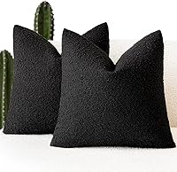Vista 9 de Foindtower - Juego de 2 fundas decorativas de textura de bucle, fundas de almohada acentuadas, fundas de cojín sólidas, neutrales, para sofá, silla