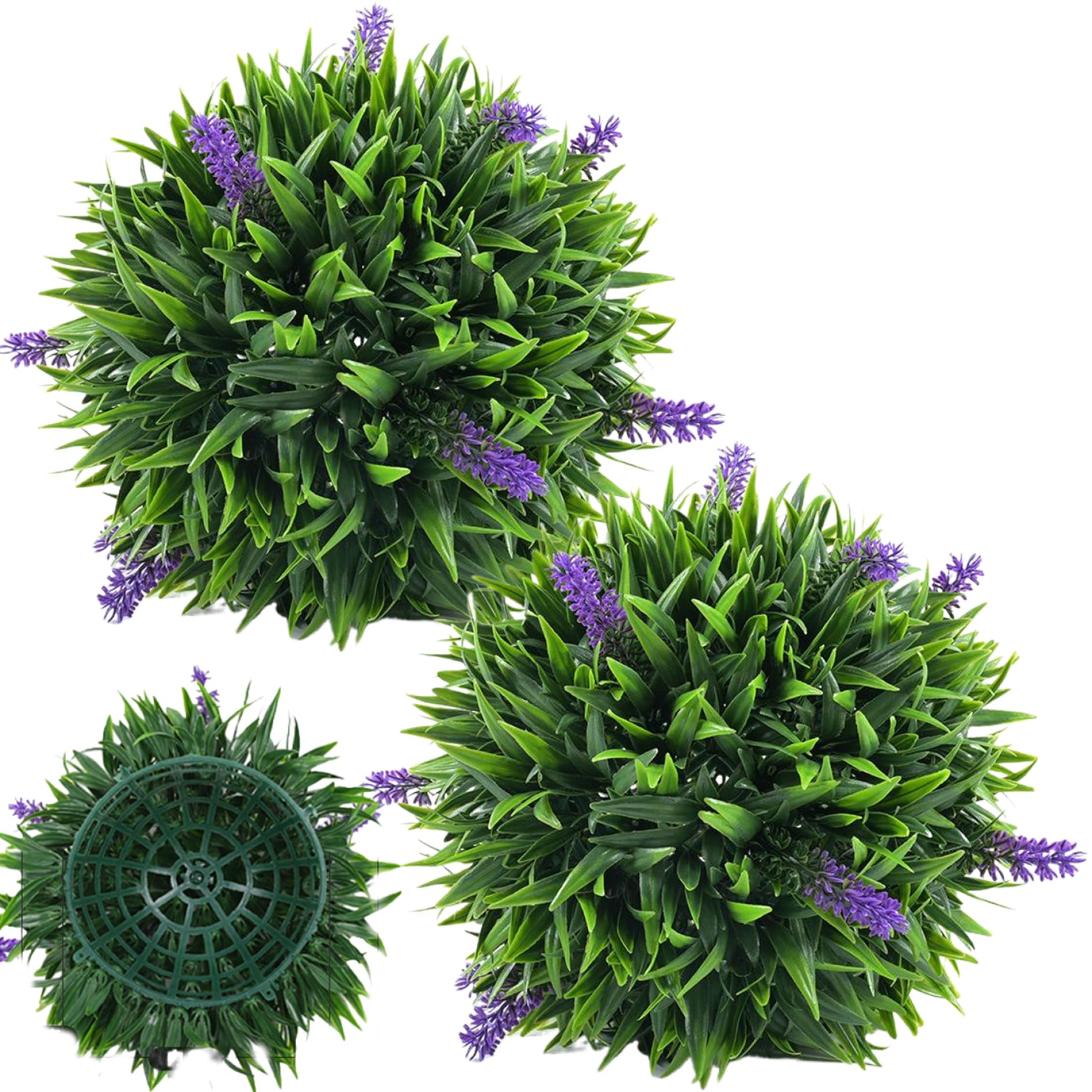 Boules de buis lavande violette 12 pouces : la solution sans arrosage pour decorer la maison