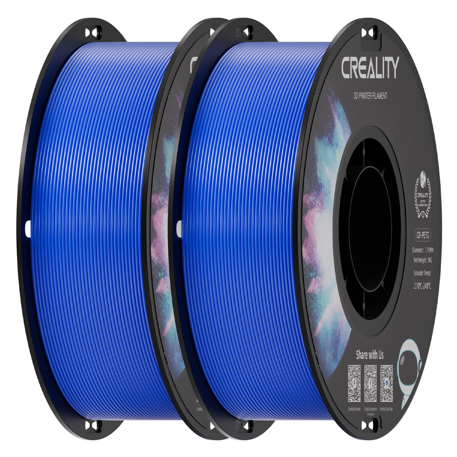 Creality PETG Filament - 2kg Black & White Pack -18