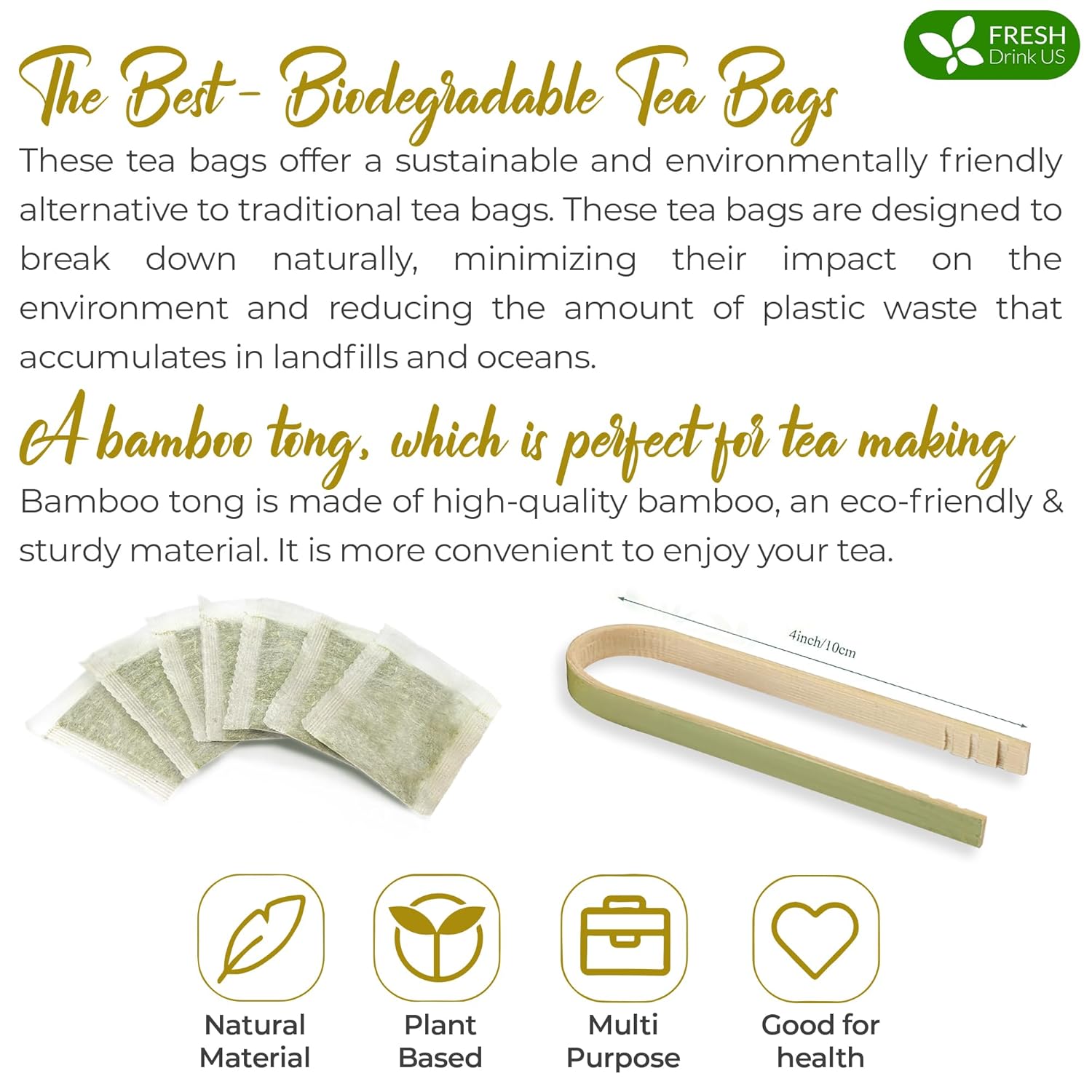 FreshDrinkUS, 120 Ginger Tea Bags, 100% Natural & Pure. Ginger Herbal Tea. No Sugar, No Caffeine, No Gluten, Vegan. - Image 8