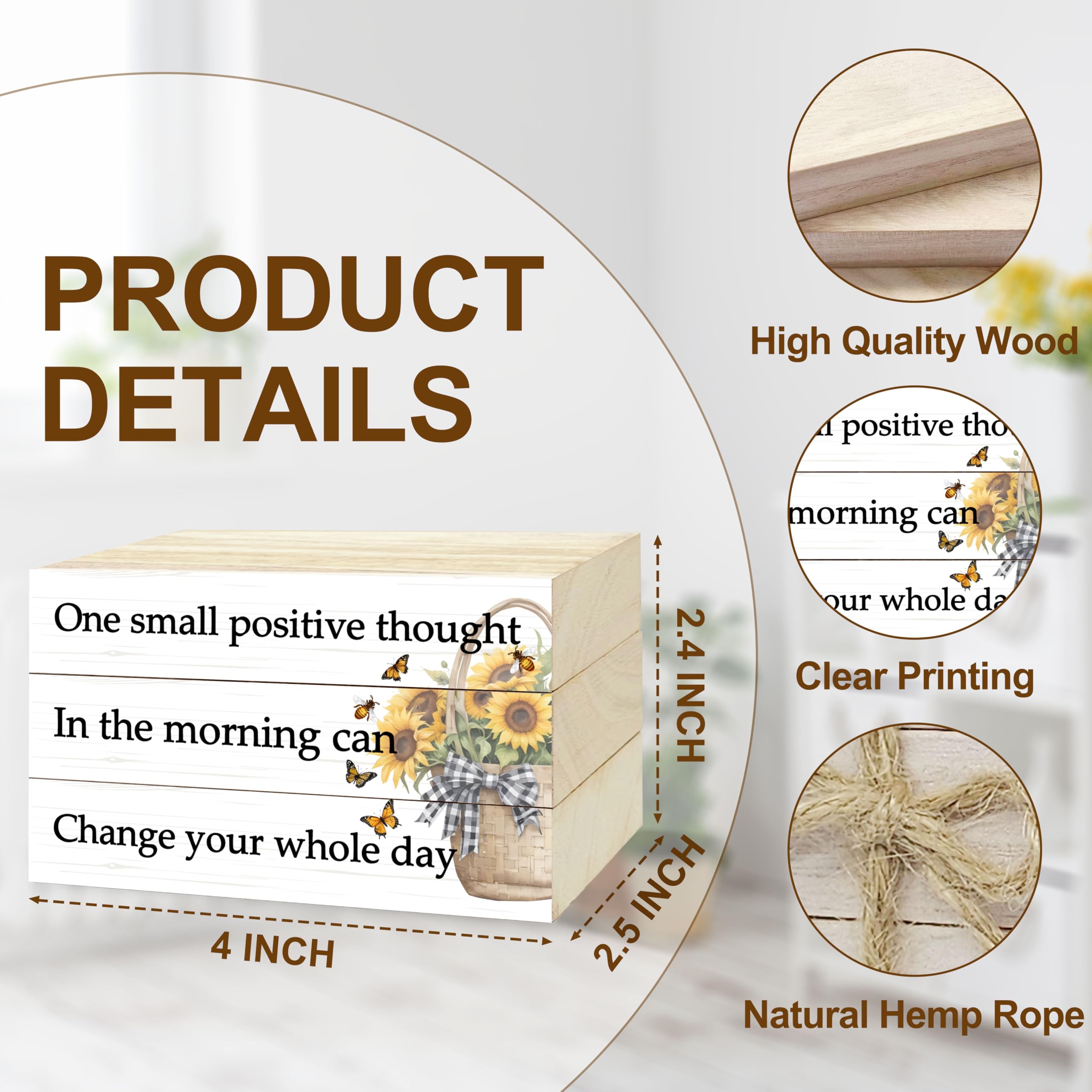 wenhihsiy 3 Pcs Decorative Books for Home Decor, Mini Faux Books Decoration, Sunflower Wooden Books Tiered Tray Decor, Stacked Books for Decorating Living Room Coffee Tables Bookshelf Fireplace?03?
