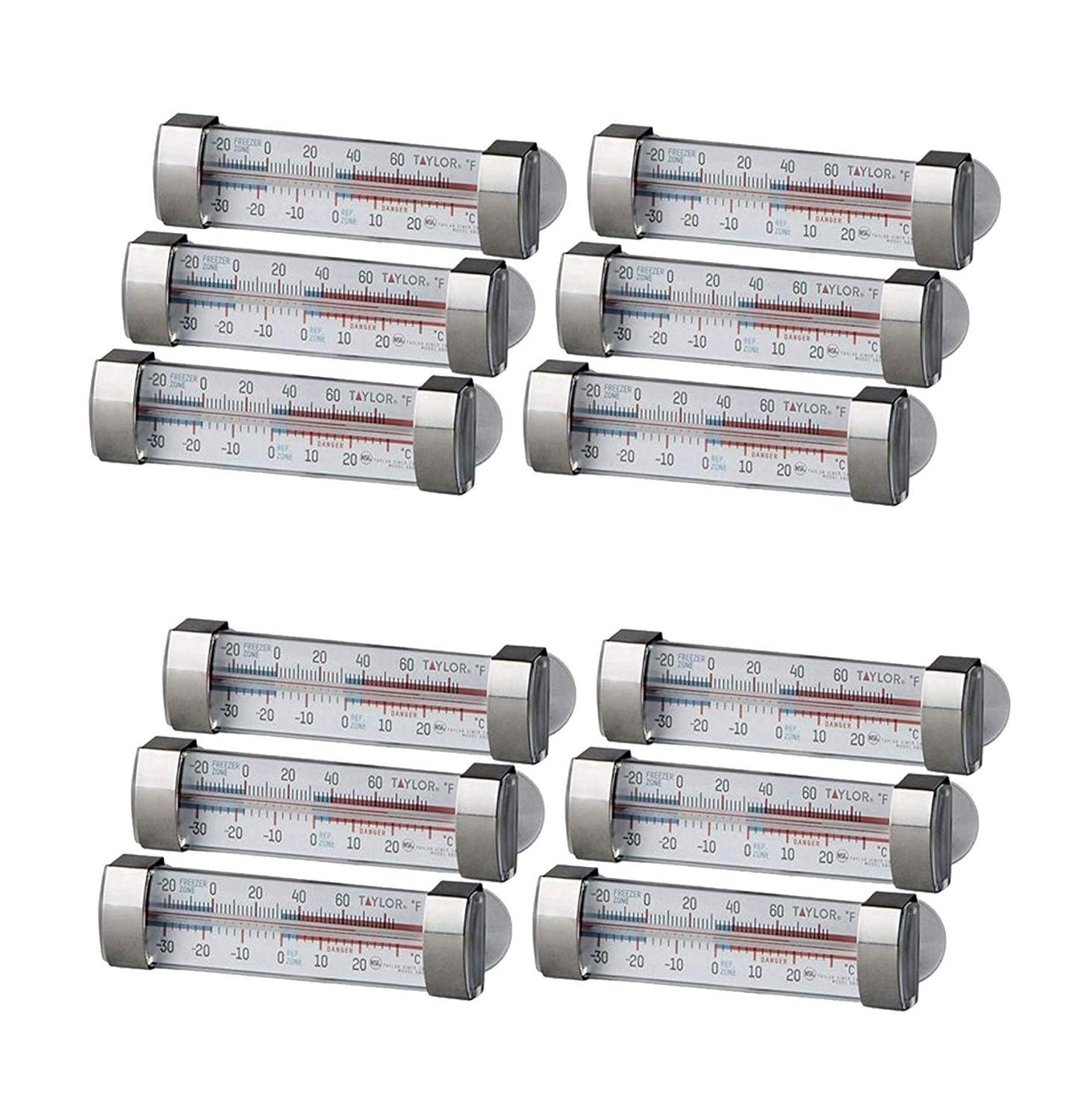 Taylor Freezer & Refrigerator Kitchen Thermometer, 12 Count