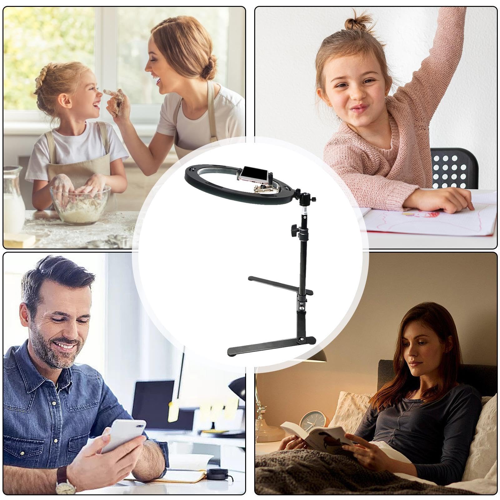Supporto mobile per telefono da tavolo | Supporto da tavolo regolabile per registrazione video, live streaming, accessori fotografici, apparecchiature di