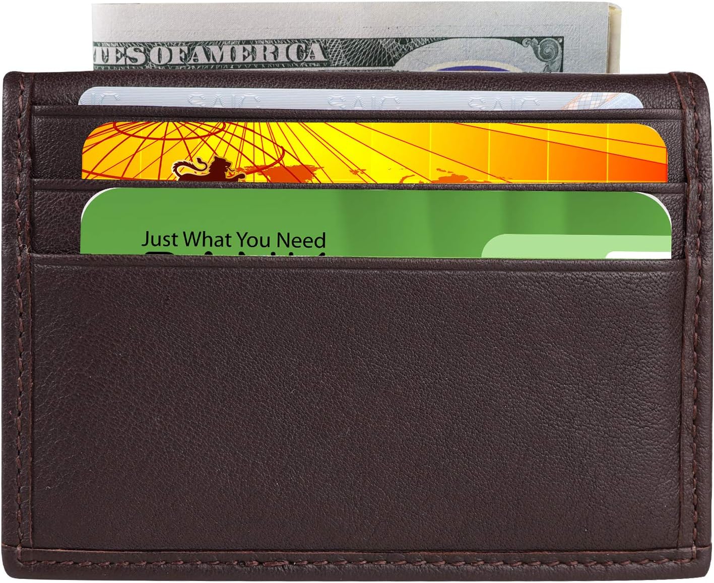 Slim Wallet Front Pocket Wallets Leather Bifold Minimalist Wallet for Men Card Holder