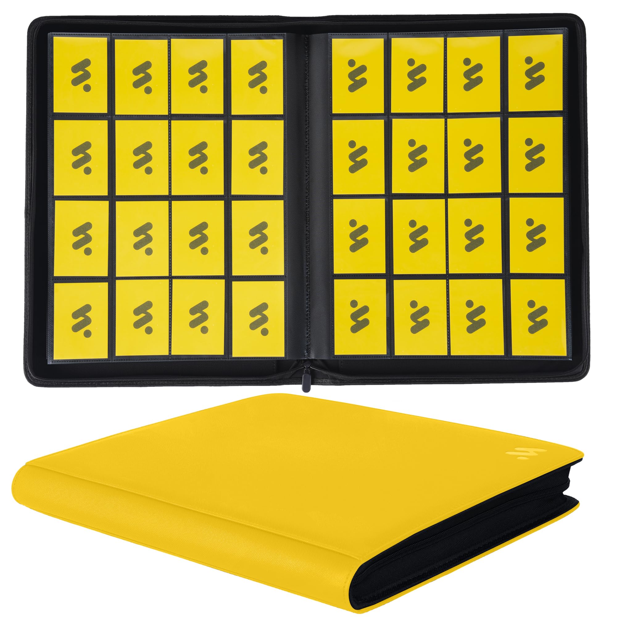 MORABTO Premium 1000+ Pocket Card Binder, 16 Pocket Trading Card Album Folder - Orange