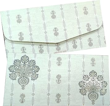 Jain Cards Cream Grey Pattern Design Shagun Envelopes (20)