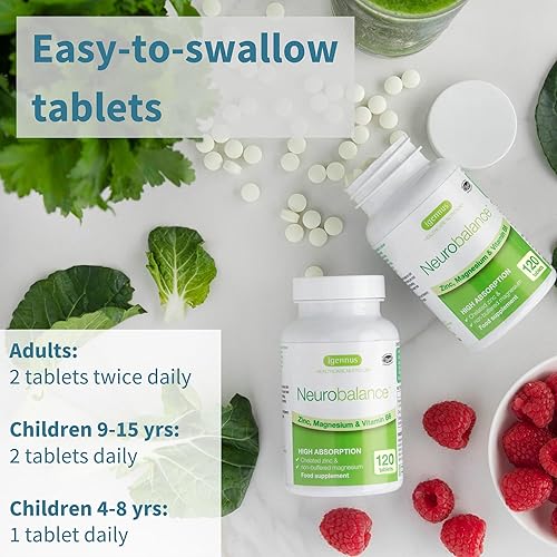 Miniatura 7 de Neuroequilibrance suplemento de zinc y magnesio B6 de alta absorción cerebro inmune sueño y recuperación muscular picolinato de zinc quelado 24 mg