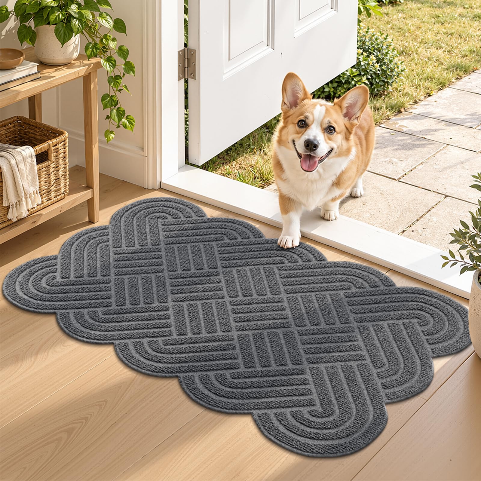LOKHOM Front Door Mat Outside 29.5"x17", Non-Slip Heavy Duty Doormat