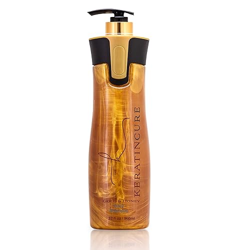 Miniatura 3 de Keratin Cure Brazilian Gold and Honey uso diario Shampoo Conditioner Set Bio con aceite de argán sin SULFATO proteger el color mejorar el