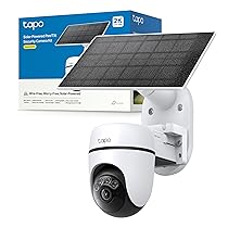 Tapo C610 KIT 2K 3MP Telecamera Wifi Esterno Senza Fili con Pannello Solare, 360° PTZ Videocamera Sorveglianza a Batteria 6700mAh, Rilevamento Umano, Visione Notturna a Colori, Tracciamento AI, IP65