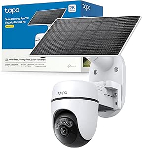 Tapo C610 Kit 2K 3MP Wireless Outdoor Wifi Camera with Solar Panel, 360° PTZ Surveillance Camcorder Battery 6700mAh, Human Detection, Color Night Vision, AI Tracking, IP65 asin的图片