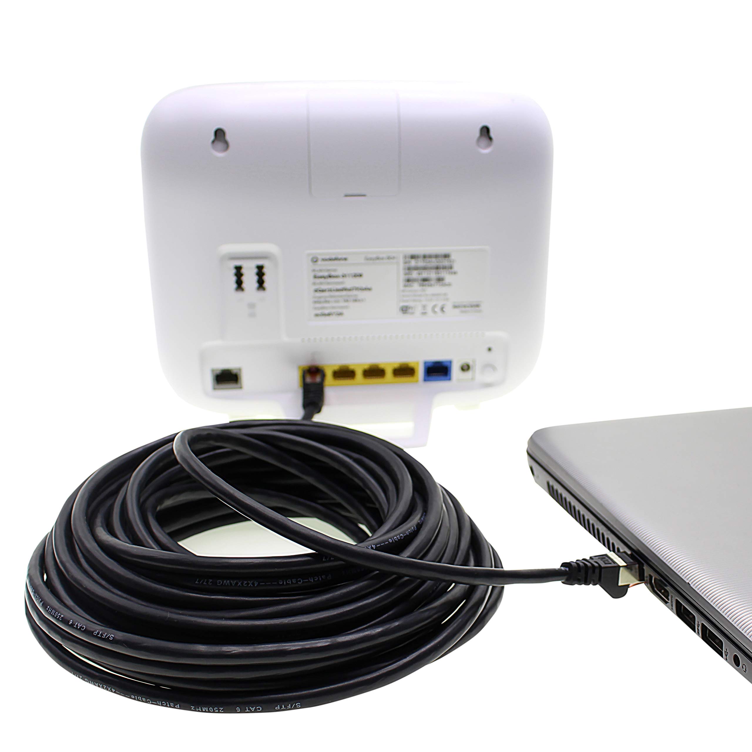 Cavo di Rete Cat.6 5m Nero - 5 x Cavo Ethernet Lankabel Cat6 Cavo di Rete LAN Sftp Pimf Patchcable 1000 Mbit s Compatibile con Cat5 Cat5e Cat6a Cat7 Cat8