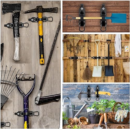 Miniatura 4 de Kit de abrazadera de soporte de pala para portaequipajes de techo, soporte de montaje en pared, abrazaderas de goma de metal para camiones, barcos,