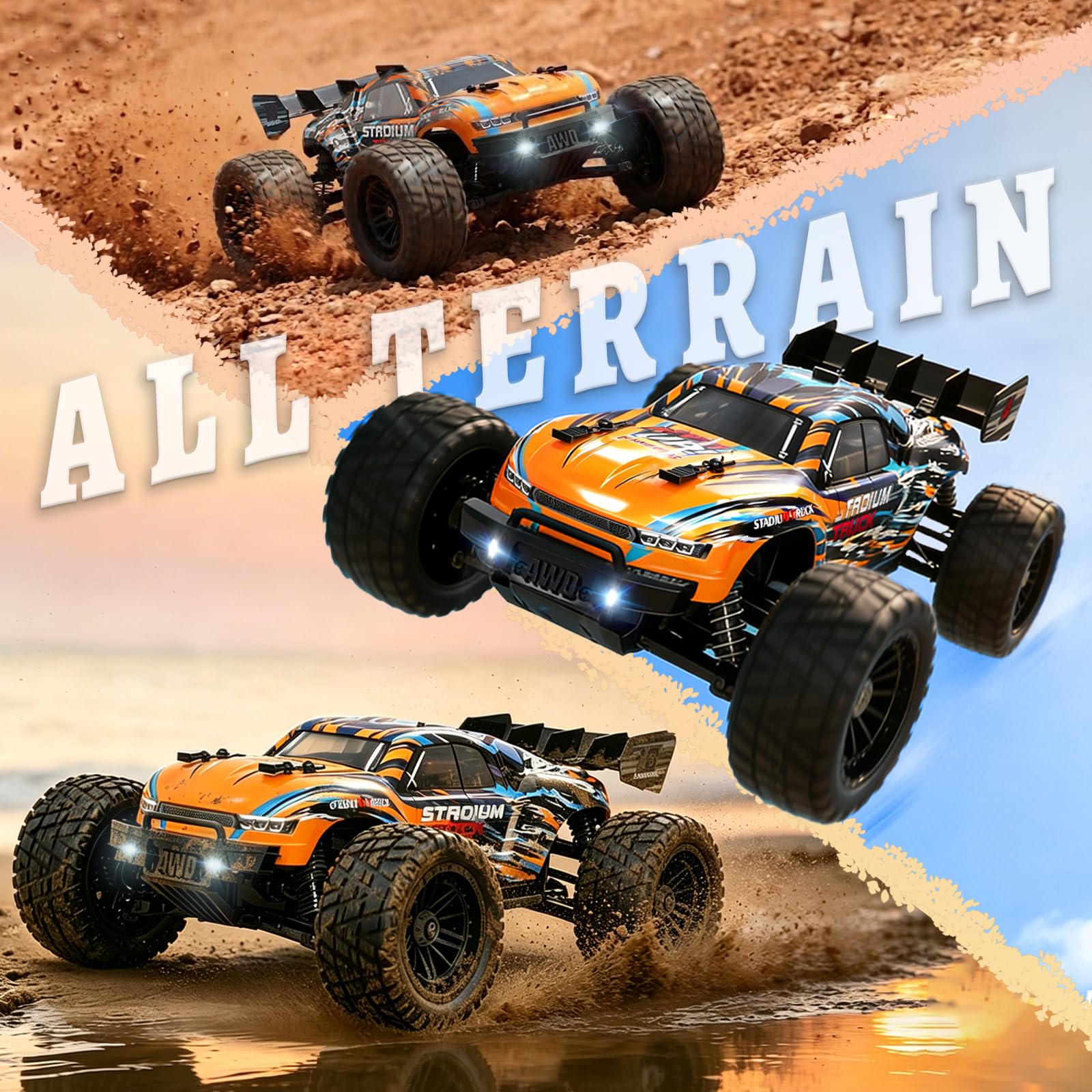 HAIBOXING Ferngesteuertes Auto 4WD RC Auto 1/18 36 km/h Offroad Ferngesteuert Buggy 2.4Ghz All Terrain Rennauto Ferngesteuert RC Buggy,Ferngesteuert Monstertruck für Kinder und Erwachsene18858E