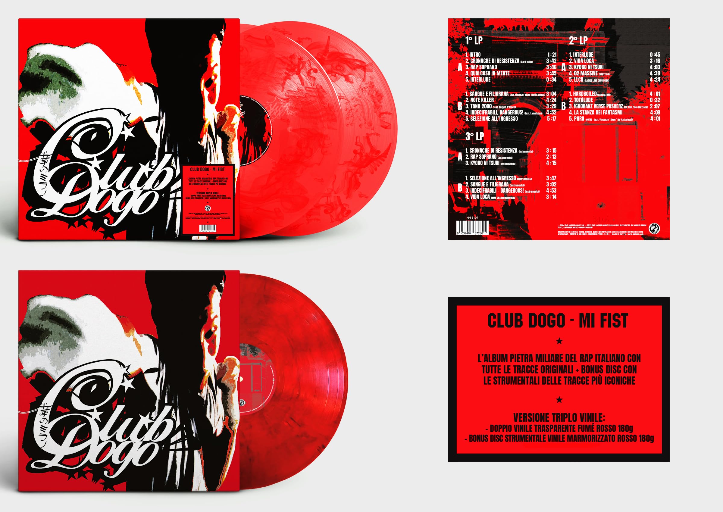 Club Dogo Mi Fist Double LP Translucent Smoke Red Colored Vinyl 33 RPM