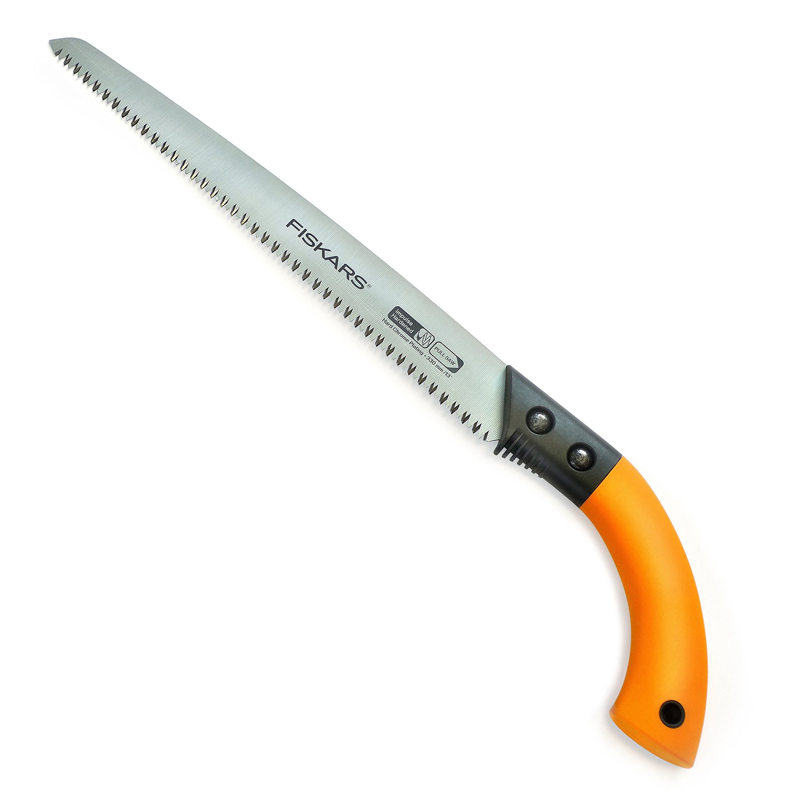Fiskars PowerGear X Bypass-Getriebeastschere für frisches Holz, Länge: 80 cm, Schwarz/Orange, LX98-L & Handsäge für frisches Holz, Mit feststehendem Blatt, Sägeblattlänge: 33 cm, Schwarz/Orange, SW84